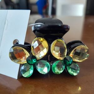 Handmade Medium Acrylic Hair Claw/Swarovski